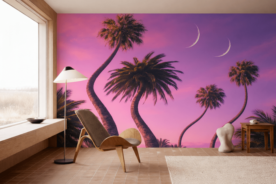 Curved Palms Mural