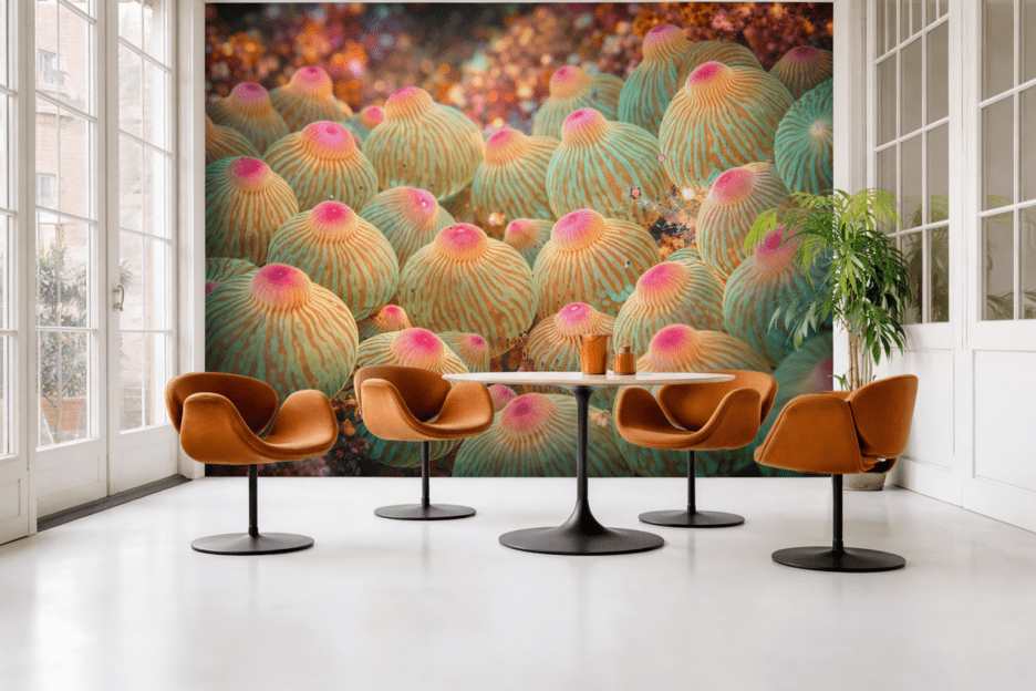 Porcelain Petal Mural