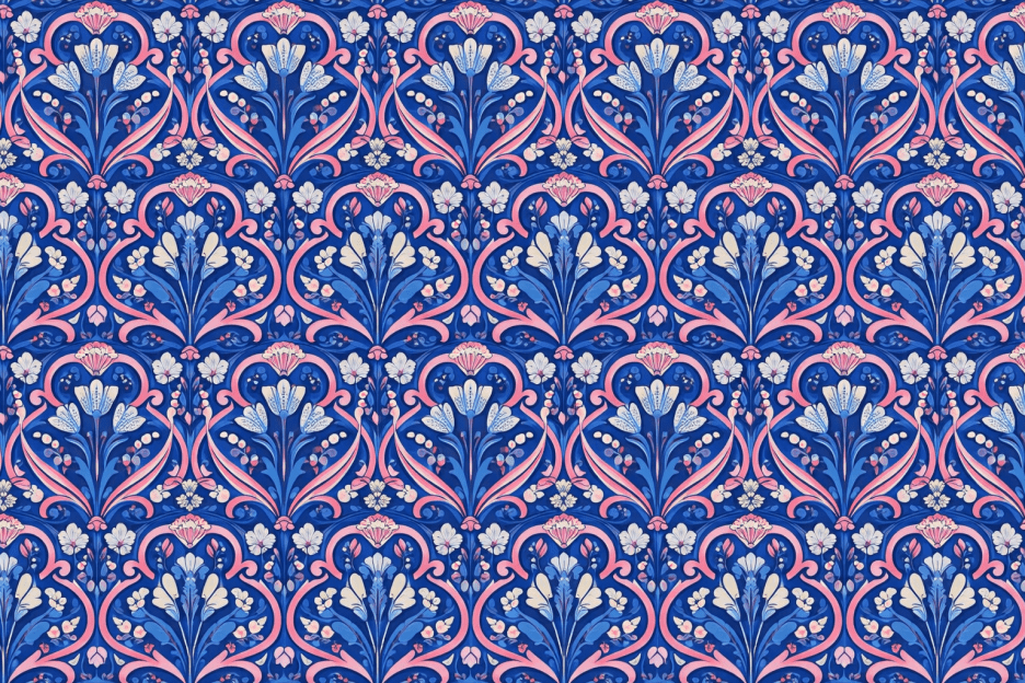 Coral Blossom Tapestry