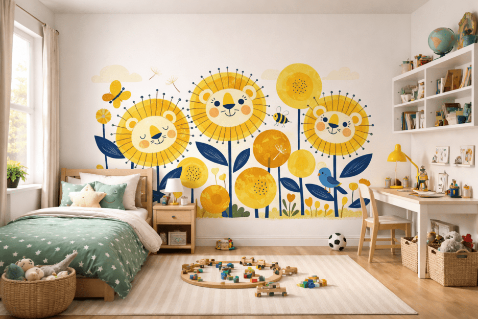Cheerful Gerbera Mural