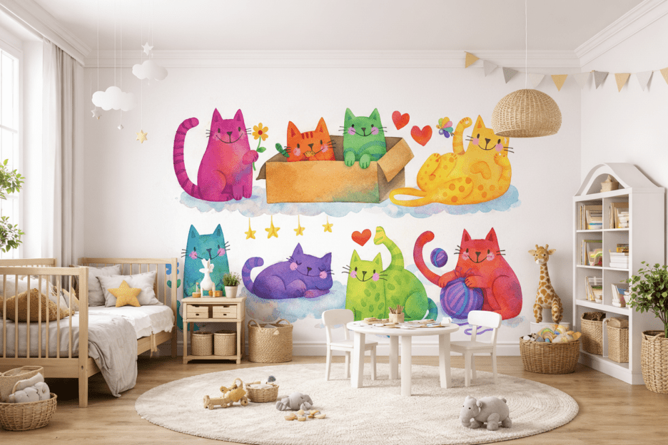 Whimsical Feline Collage