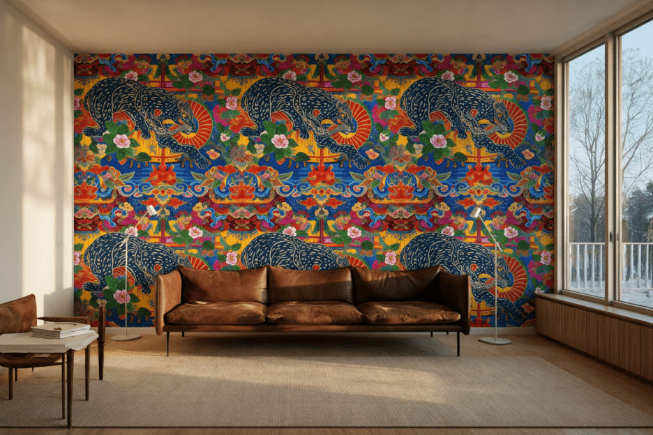 Majestic Feline Tapestry