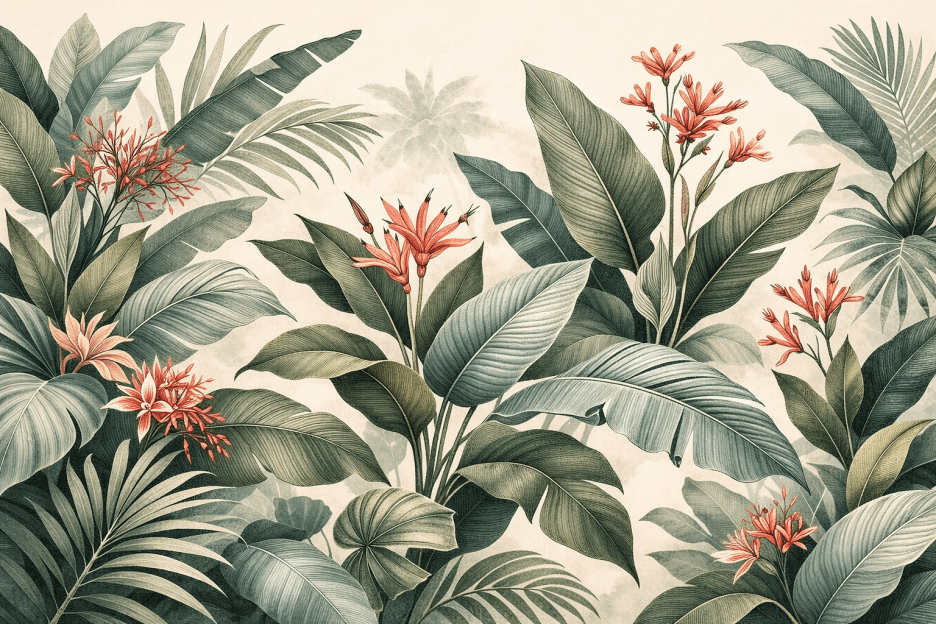 Tropical Ink Garden