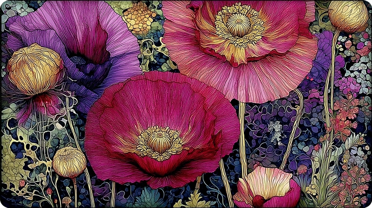 Silken Wildflower Tapestry