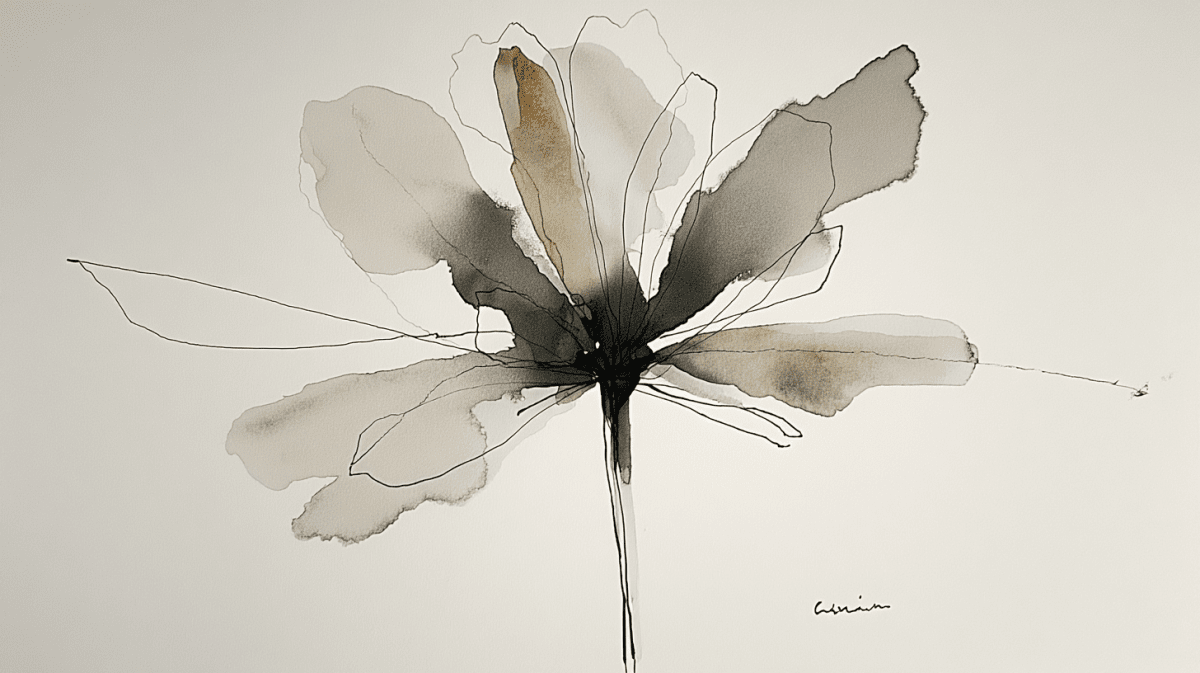 Ink Blossom Ivory