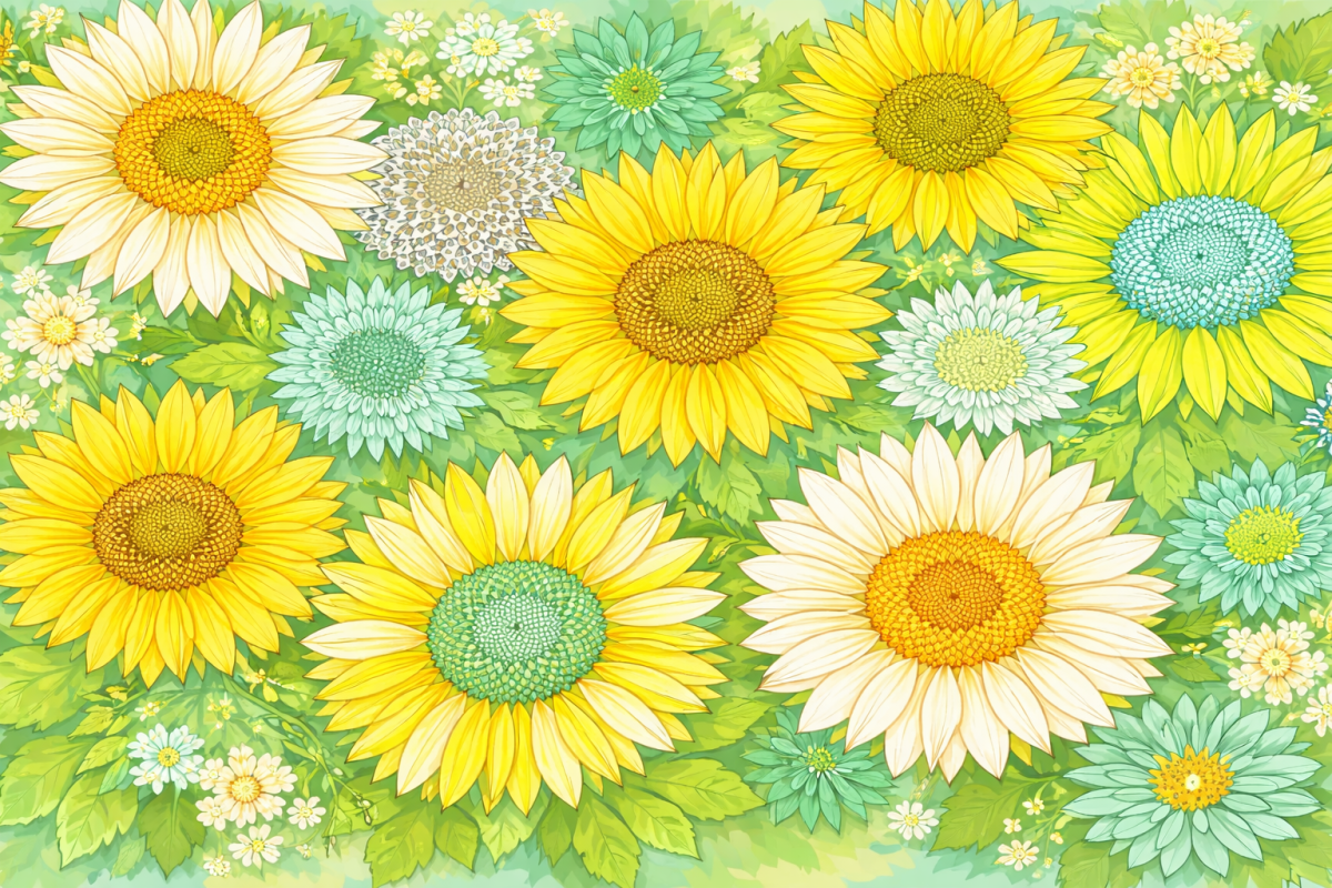 Sunlit Blossom Field