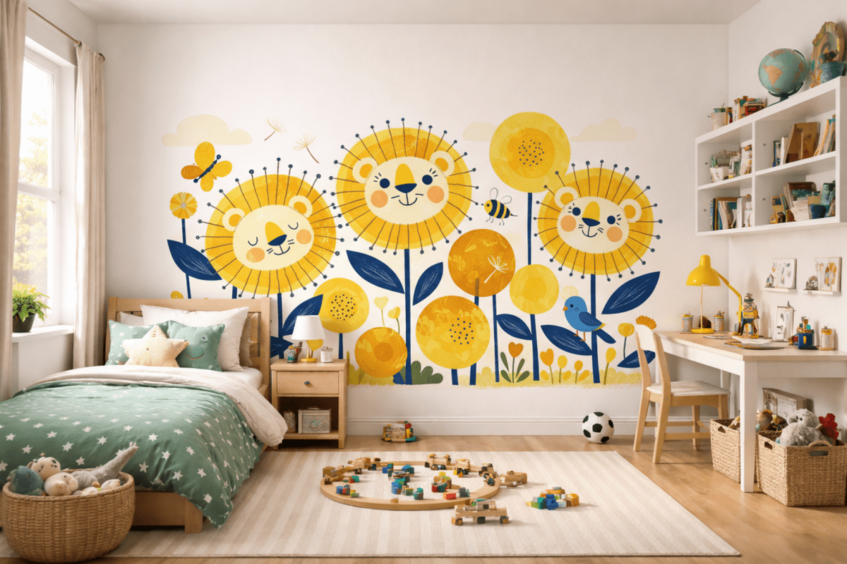 Cheerful Gerbera Mural