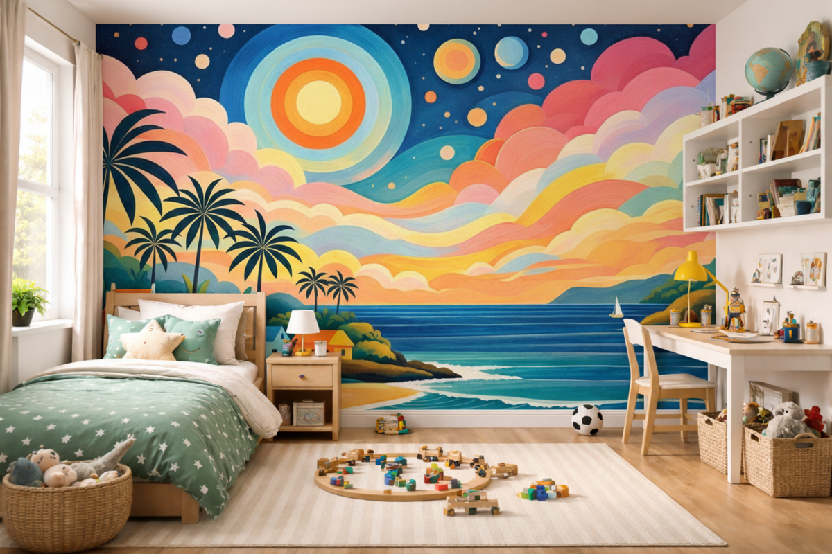 Tropical Ripple Mural