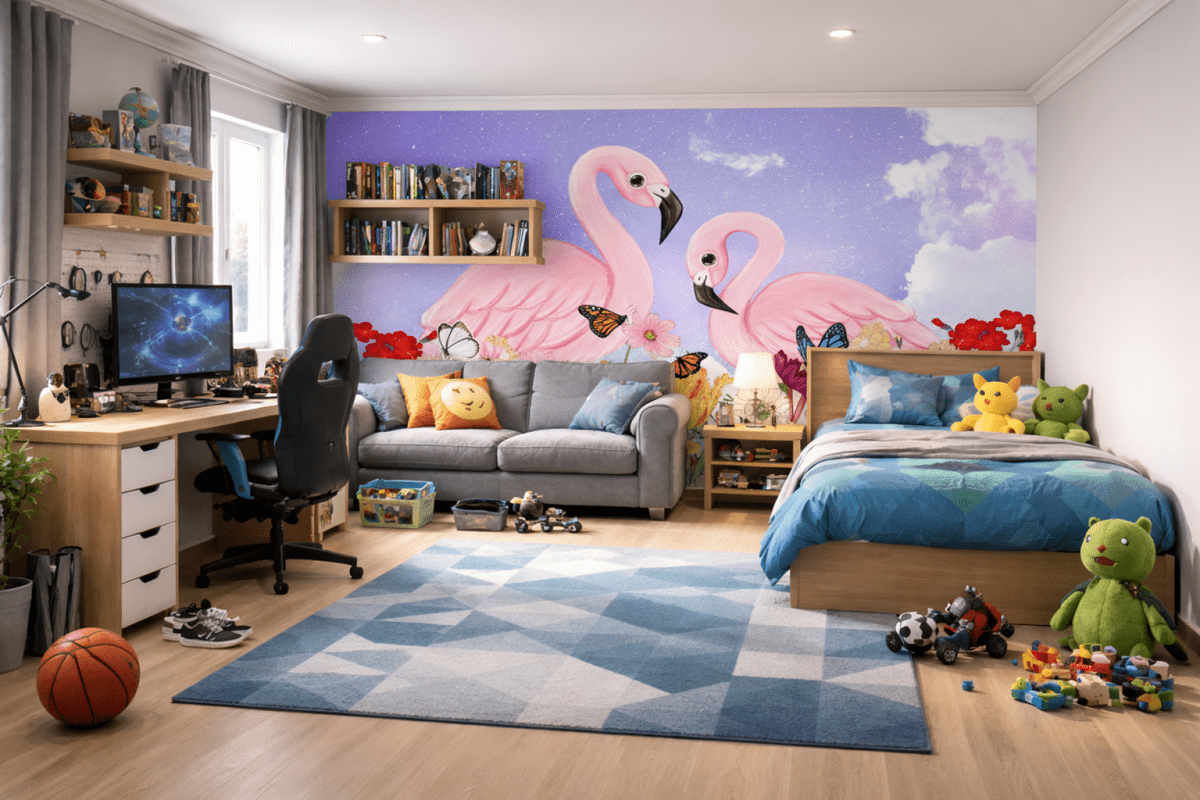 Flamingo Blossom Bounty