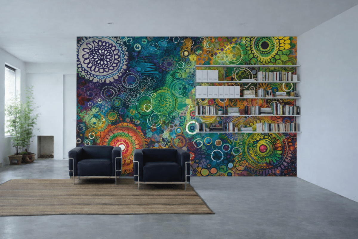 Ember Mandala Tapestry