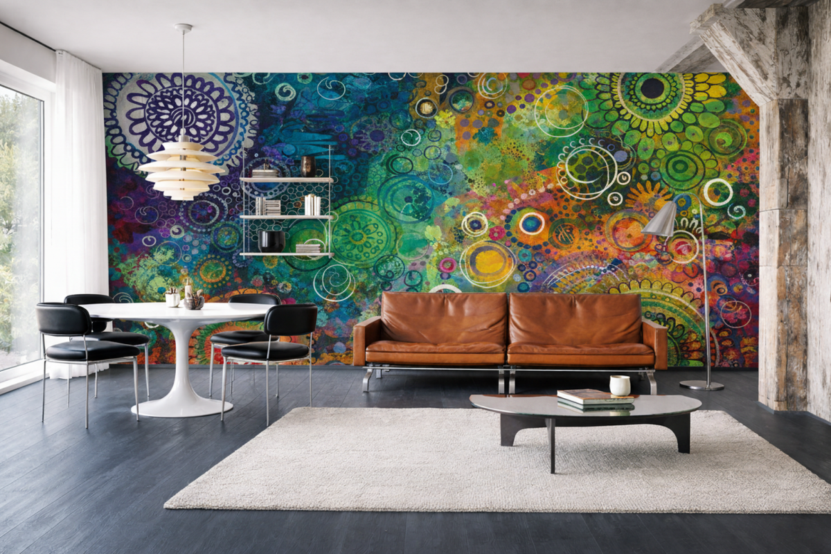 Ember Mandala Tapestry