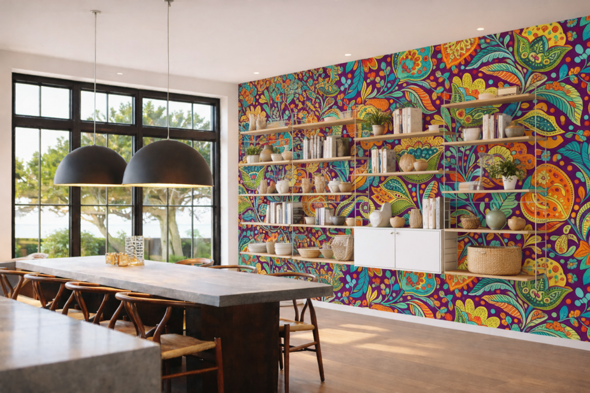 Vibrant Veil Tapestry