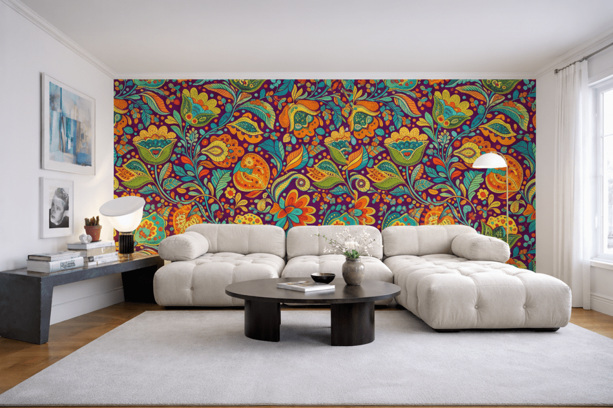 Vibrant Veil Tapestry