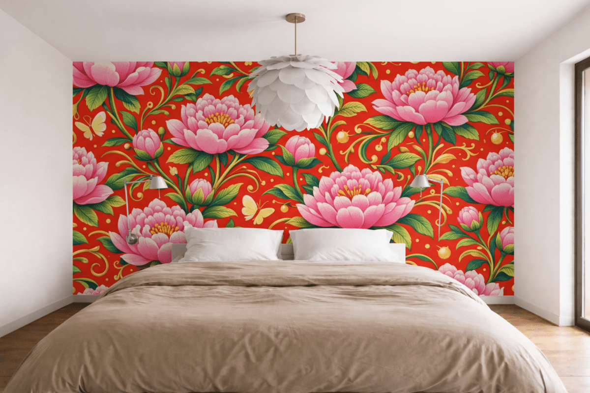 Vibrant Lotus Tapestry