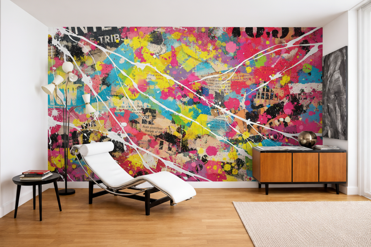 Vibrant Graffiti Cascade