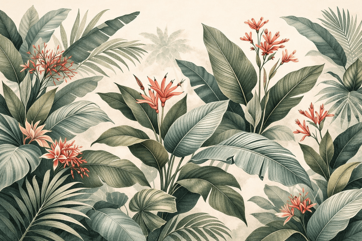 Tropical Ink Garden